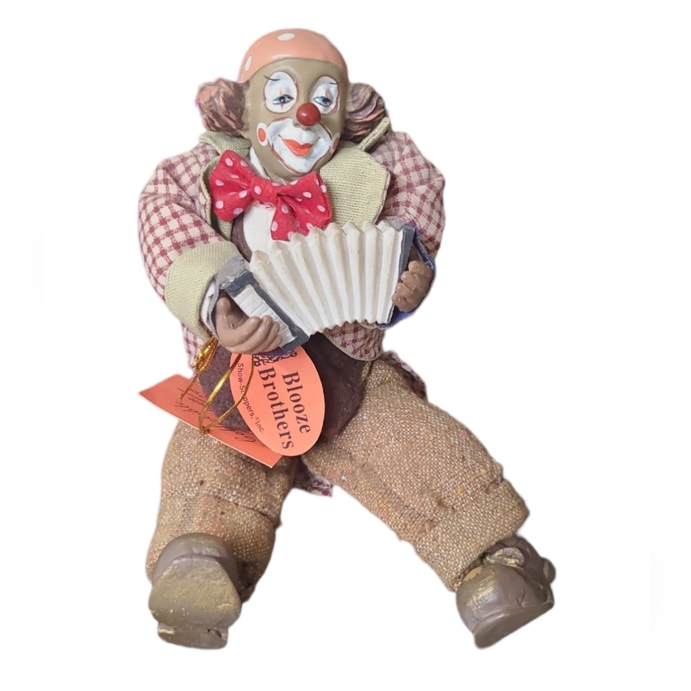 VINTAGE SHOW STOPPERS BLOOZE BROTHERS CLOWN COLLECTIBLE PORCELAIN HAND PAINTED